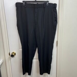 Tact Squad solid black nonslip waistband straight dress pants formal business 46